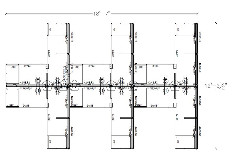 Compile 6 Person 54"H 6' x 6' Workstation Typical