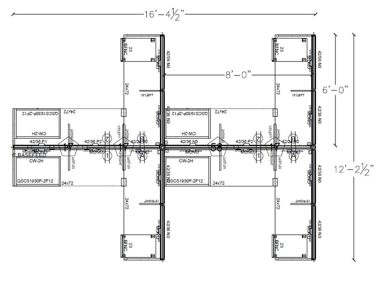 Compile 4 Person 54"H 6' x 8' Workstation Typical