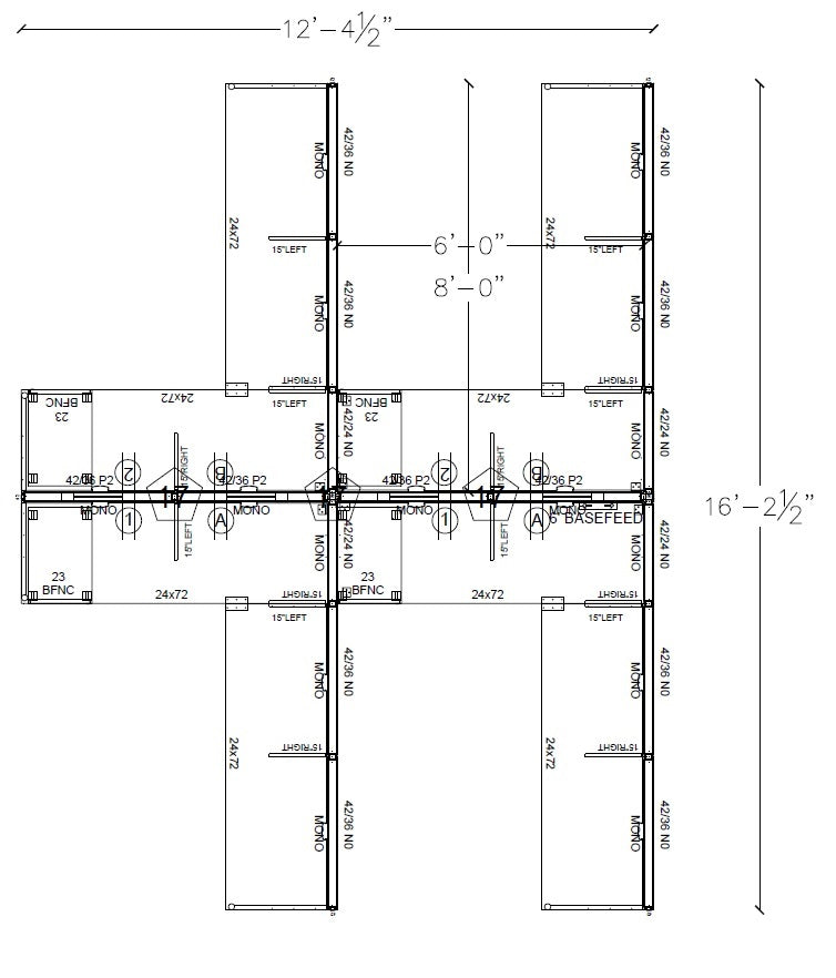 Compile 4 Person 42"H 6' x 8' Workstation Typical