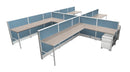 Compile 4 Person 42"H 6' x 8' Workstation Typical