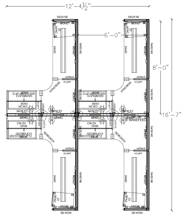 Compile 4 Person 66"H 6' x 8' Workstation Typical