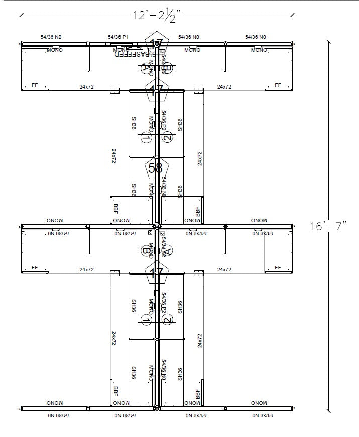 Compile 4 Person 54"H 6' x 8' Workstation Typical