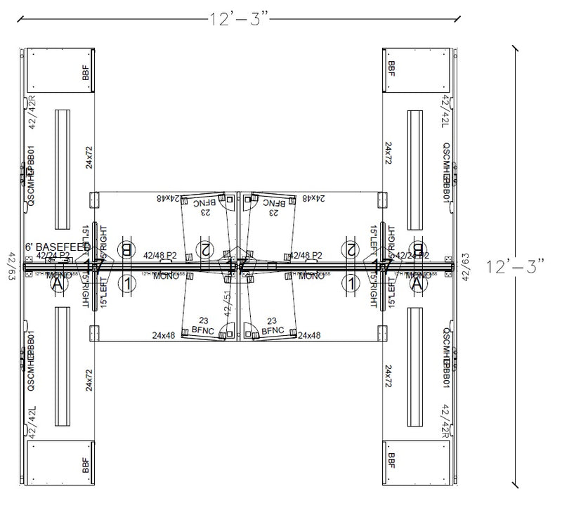 Compile 4 Person 54"H 6' x 6' Workstation Typical