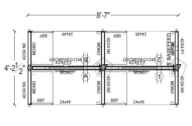 Compile 4 Person 54"H 2' x 4' Workstation Typical