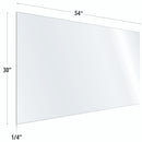 SafeGuard Barrier Clear Acrylic Screen with Square Edges - 54"W x 30"H