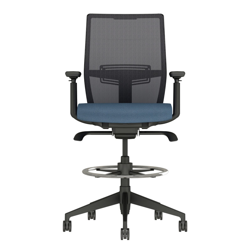 Devens Black Frame Configurable Stool