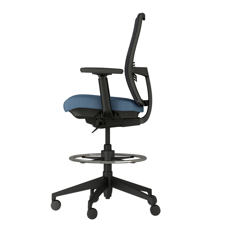 Devens Black Frame Configurable Stool