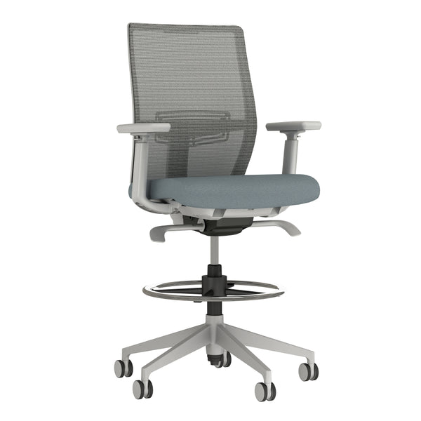 Devens Grey Frame Configurable Stool