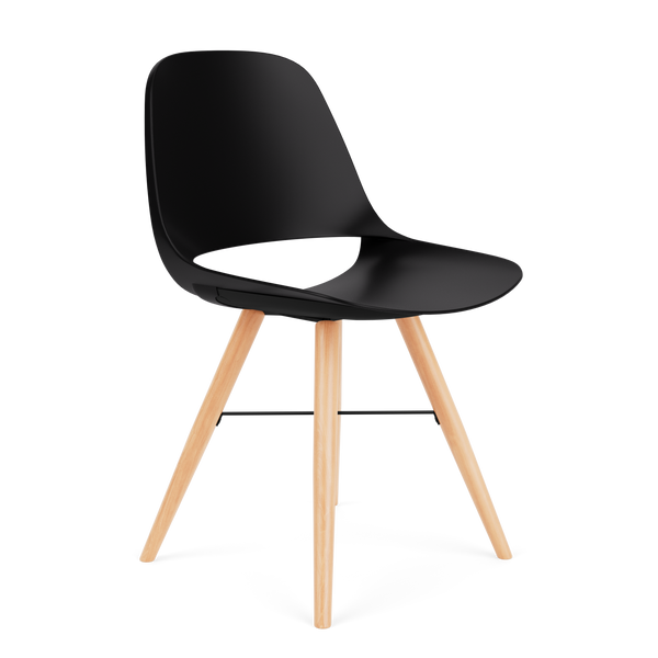 Eclipse Guest Chair on a Modern Wood Base