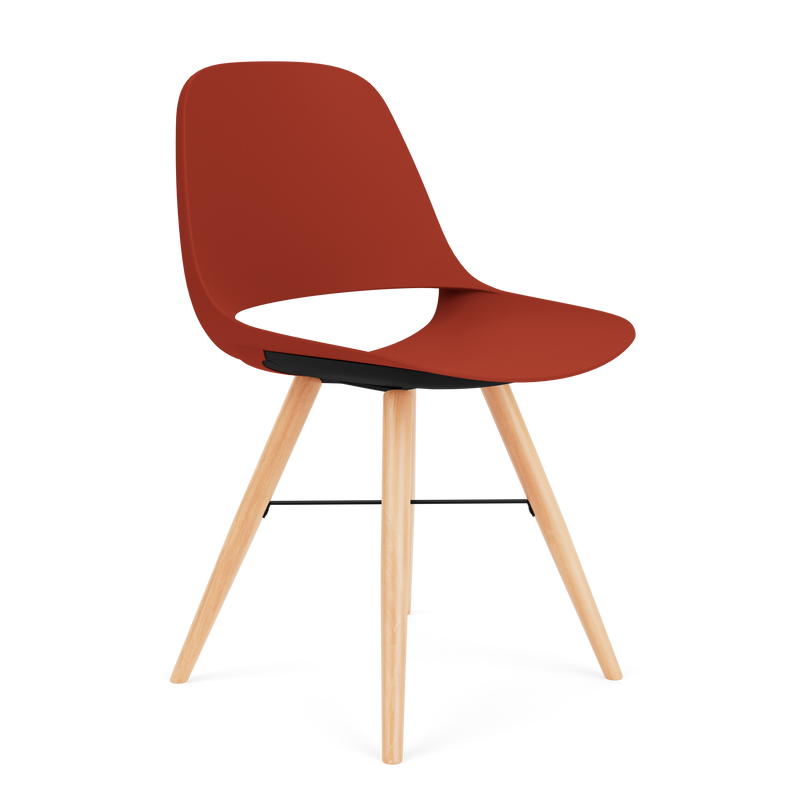 Eclipse Guest Chair on a Modern Wood Base