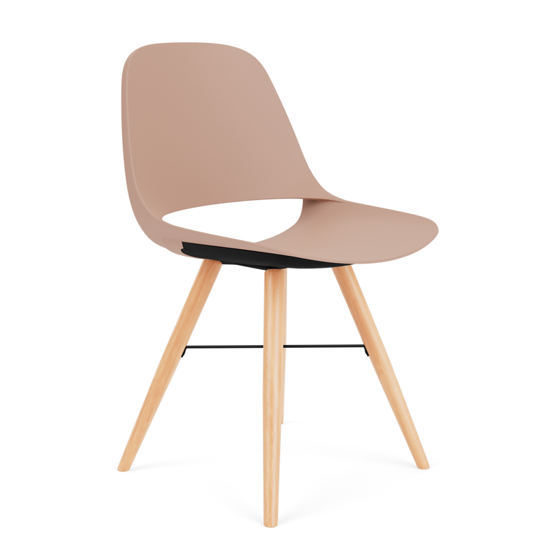 Eclipse Guest Chair on a Modern Wood Base