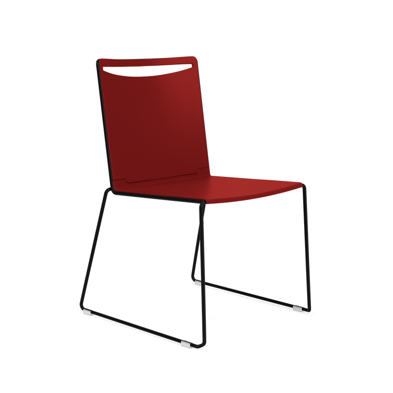 Splash Stackable Poly Back Chair on a Sled Base