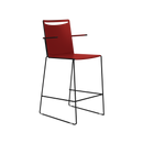 Splash Stackable Poly Back Counter Stool on a Sled Base