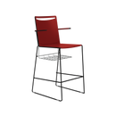 Splash Stackable Poly Back Counter Stool on a Sled Base