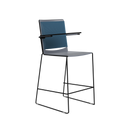 Splash Stackable Mesh Back Counter Stool on a Sled Base