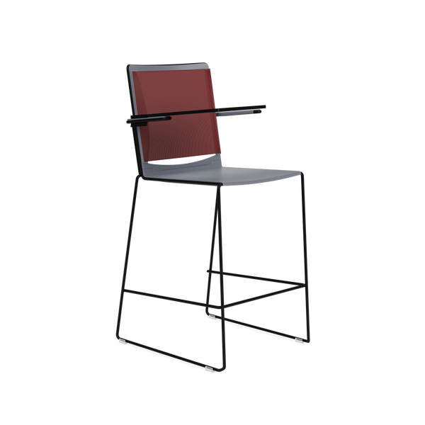 Splash Stackable Mesh Back Counter Stool on a Sled Base