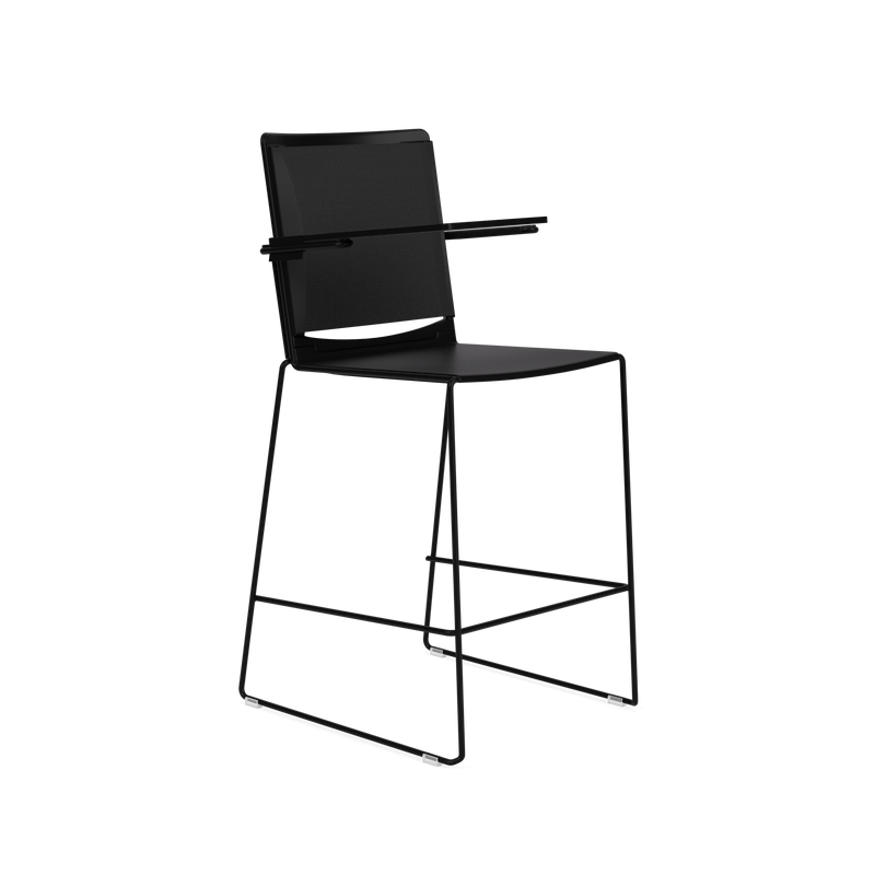 Splash Stackable Mesh Back Bar Stool on a Sled Base