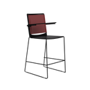 Splash Stackable Mesh Back Bar Stool on a Sled Base