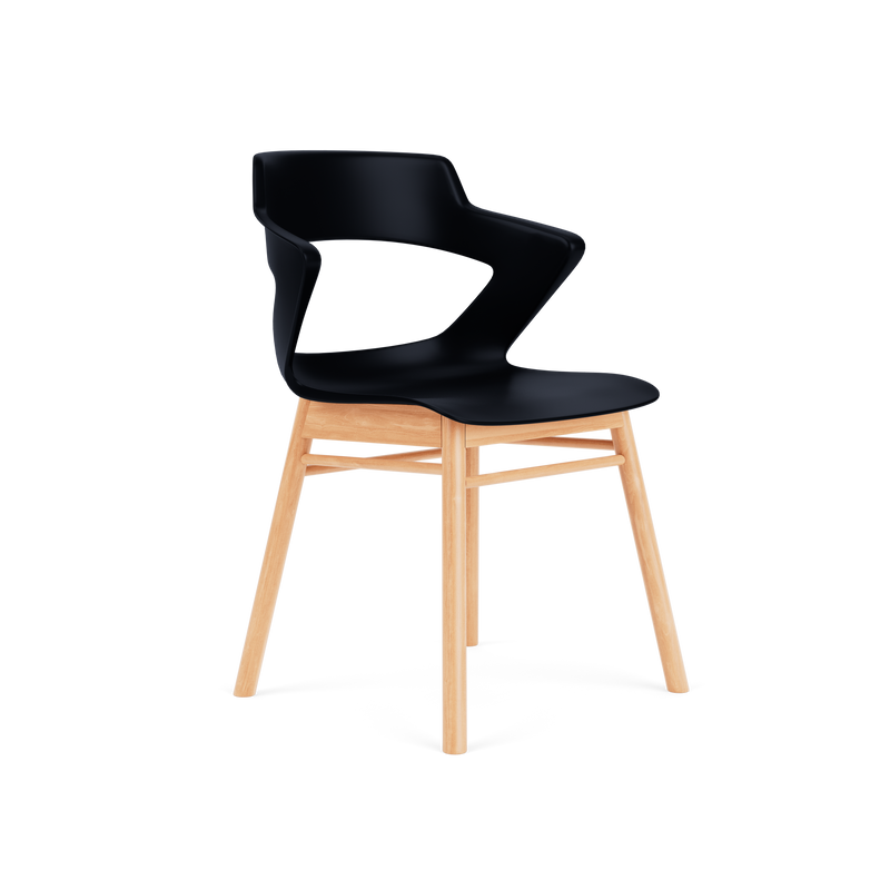 Zee Chairs Guest Chair on a Modern Wood Base