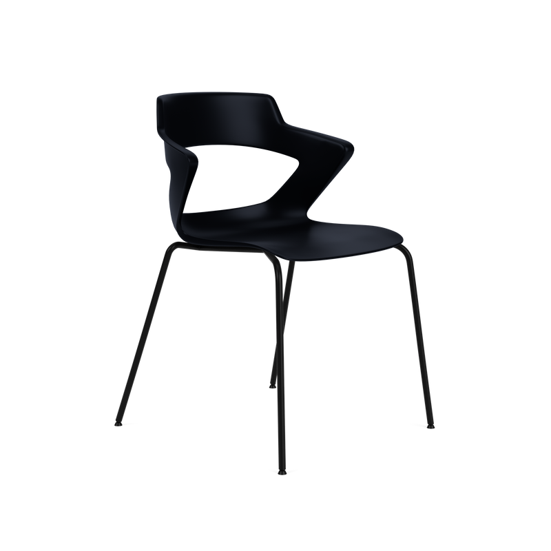 Zee Chairs Stackable Chair on a 4-Leg Base