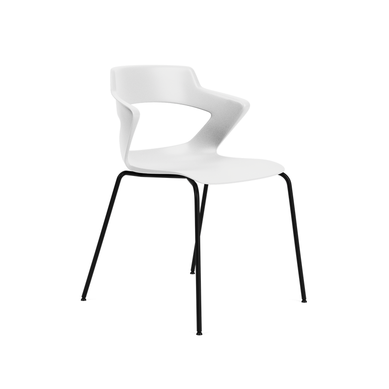 Zee Chairs Stackable Chair on a 4-Leg Base