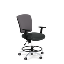 Brisbane HD 24/7 Mid Back Stool with an Extra-large D Seat