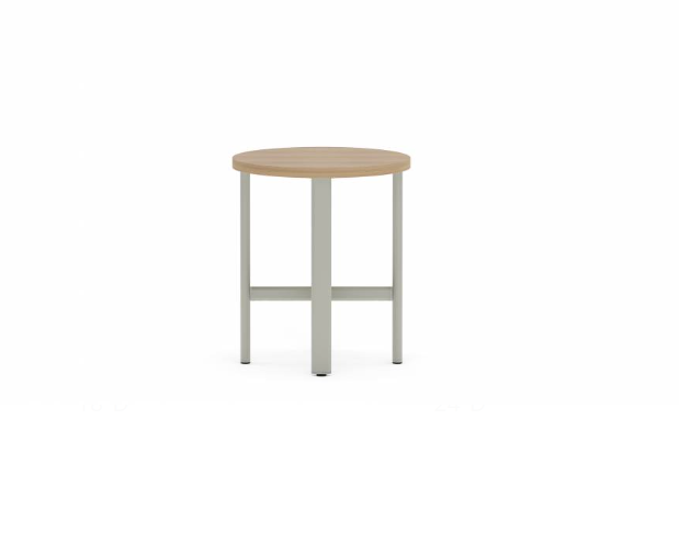 Collaborative Spaces™ 21"H Occasional Side Table with Round Top - 18"W x 18"D