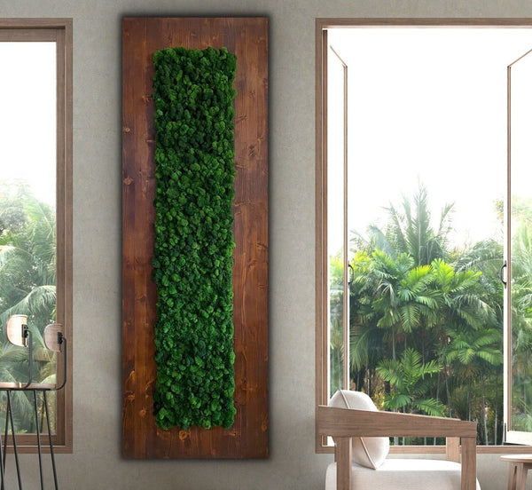 Finished Wood Moss Wall Decor