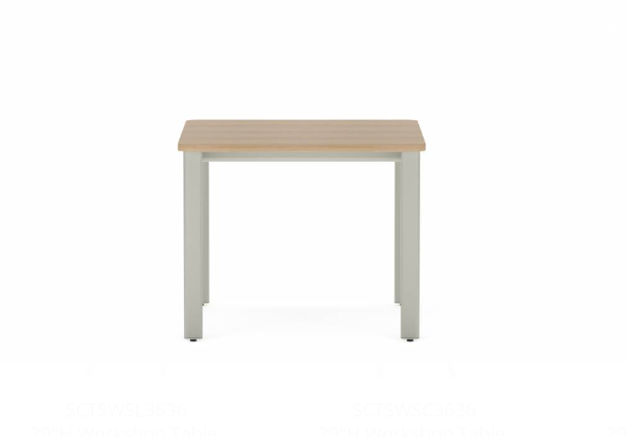 Collaborative Spaces™ 29"H Workshop Table with Levelers - 36"W x 36"D