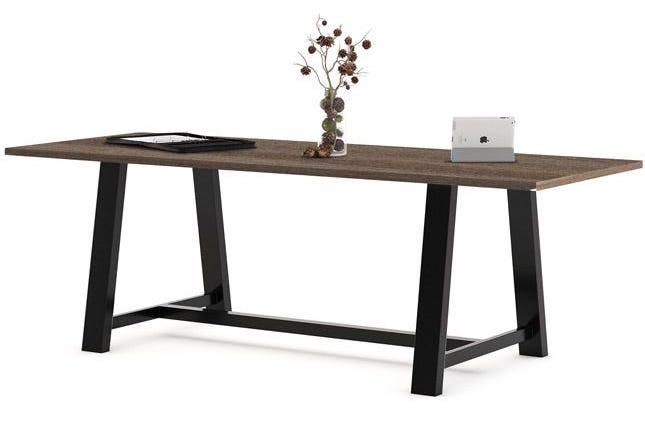 120"W x 42"D x 36"H Midtown Heavy Duty Wood Top Collaborative Table