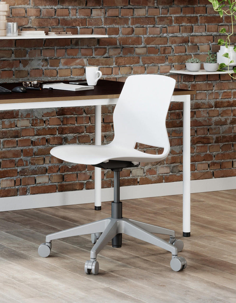 KFI IMME Armless Polypropylene Swivel Chair