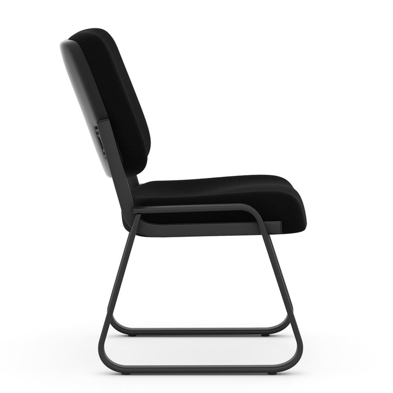 Value Armless, Sled Base Guest Chair with Black Frame