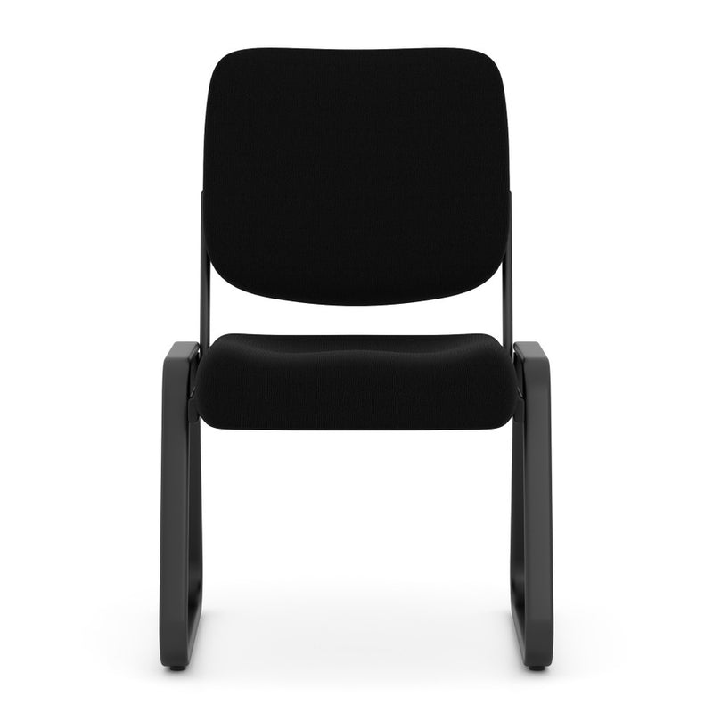 Value Armless, Sled Base Guest Chair with Black Frame