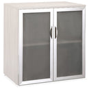 OS Tempered Glass Silver Frame Cabinet Door For OS113