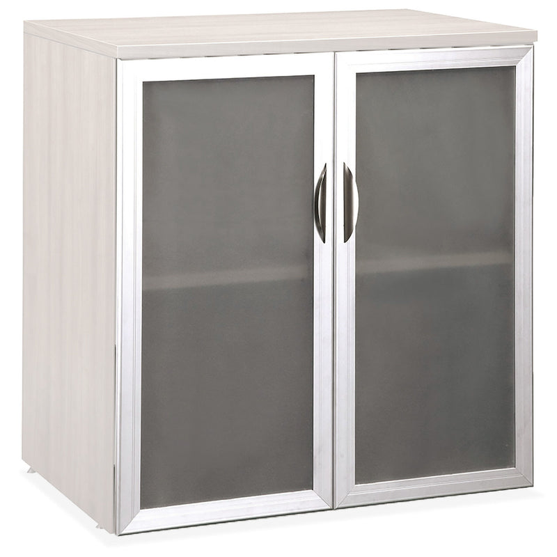 OS Tempered Glass Silver Frame Cabinet Door For OS113