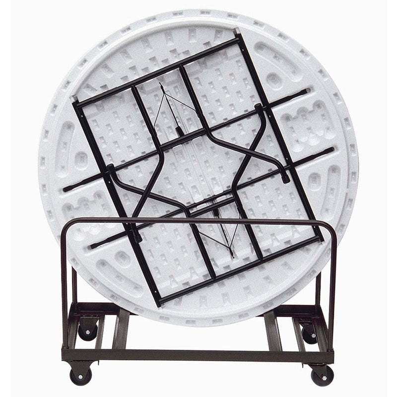 Melamine Folding Tables Edge Stacking Round Table Truck