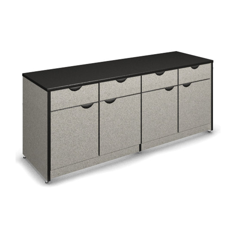 OS 4 Drawer and 4 Door Buffet Height Credenza with Locks - 36''H