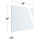 SafeGuard Barrier Clear Acrylic Screen with Rounded Edges - 24"W x 15"H