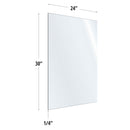 SafeGuard Barrier Clear Acrylic Screen with Square Edges - 24"W x 30"H
