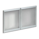 OS Laminate Optional Silver Glass Hutch Doors - For OS141OH or OS209OH Open Hutches