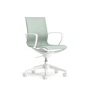 Roya White Frame, Teal Mesh Lite Task/Conference Chair