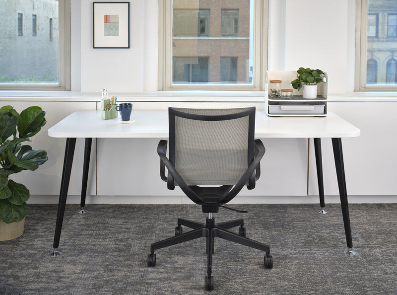 Roya Black Frame, Grey Mesh Lite Task/Conference Chair