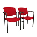 Trix Configurable Side Chair with Arms on Glides