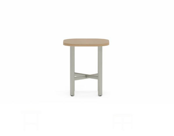 Collaborative Spaces™ 21"H Occasional Side Table with 9" Radius Square Top - 24"W x 24"D
