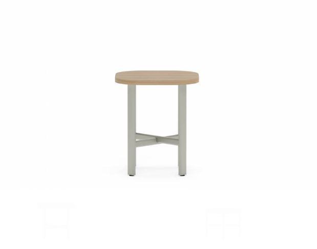Collaborative Spaces™ 21"H Occasional Side Table with 9" Radius Square Top - 18"W x 18"D