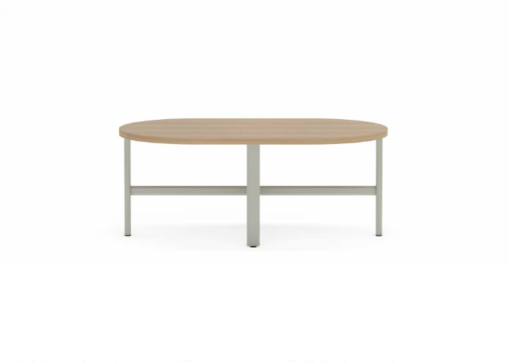 Collaborative Spaces™ 17"H Occasional Coffee Table with Racetrack Top - 24"W x 42"D