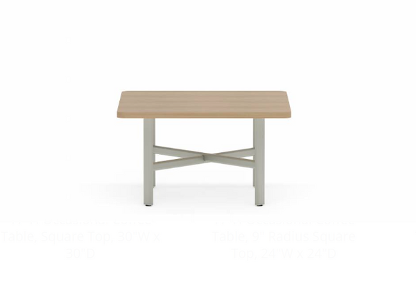 Collaborative Spaces™ 17"H Occasional Coffee Table with Square Top - 30"W x 30"D
