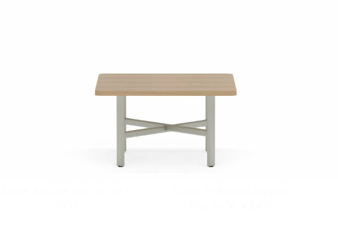 Collaborative Spaces™ 17"H Occasional Coffee Table with Square Top - 30"W x 30"D