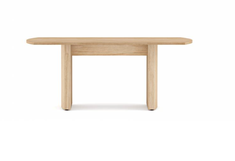Anywhere 72"W x 36"D Bow End Rectangular Conference Table with Arch Bases & One Piece Top
