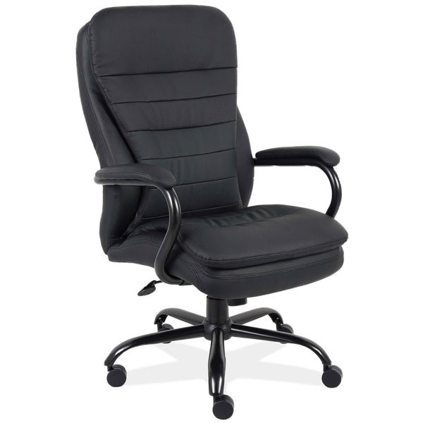 OfficeSource | Big & Tall Collection | Big and Tall Executive High Back with Black Frame